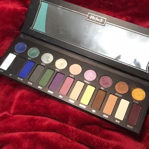 Kay Von D metal matte eyeshadow palette.